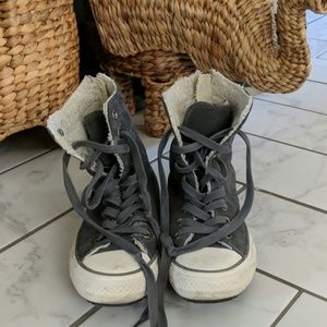 Grey winter Converse high tops